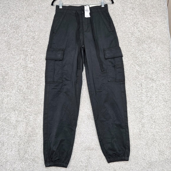 American Eagle Outfitters Pants - American Eagle Baggy Jogger Cargo Pants Women's 2 (27Wx29L) Black Stretch NEW